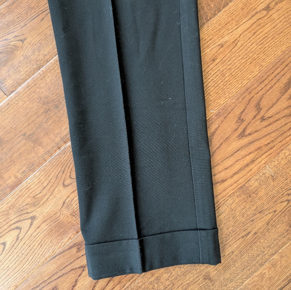 EUC New York & Company Black Trousers Pants Slacks Cuffed Size 4 Average Length - Picture 3 of 10